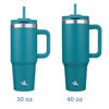 Picture of Konokyo 30 oz Tumbler with Handle and 2 Straws,2 in 1 Lid Insulated Water Bottle Stainless Steel Travel Coffee Mug,Blue
