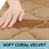 Picture of OLANLY Memory Foam Bath Mat Rug 59x20, Ultra Soft Non Slip and Absorbent Bathroom Rug, Machine Wash Dry, Comfortable, Thick Bath Rug Carpet for Bathroom Floor, Tub and Shower, Dark Beige