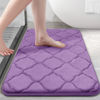 Picture of OLANLY Memory Foam Bath Mat Rug 30x20, Ultra Soft Non Slip and Absorbent Bathroom Rug, Machine Wash Dry, Comfortable, Thick Bath Rug Carpet for Bathroom Floor, Tub and Shower, Lavender
