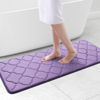 Picture of OLANLY Memory Foam Bath Mat Rug 47x20, Ultra Soft Non Slip and Absorbent Bathroom Rug, Machine Wash Dry, Comfortable, Thick Bath Rug Carpet for Bathroom Floor, Tub and Shower, Lavender