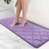 Picture of OLANLY Memory Foam Bath Mat Rug 47x17, Ultra Soft Non Slip and Absorbent Bathroom Rug, Machine Wash Dry, Comfortable, Thick Bath Rug Carpet for Bathroom Floor, Tub and Shower, Lavender
