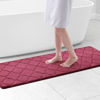 Picture of OLANLY Memory Foam Bath Mat Rug 59x20, Ultra Soft Non Slip and Absorbent Bathroom Rug, Machine Wash Dry, Comfortable, Thick Bath Rug Carpet for Bathroom Floor, Tub and Shower, Burgundy