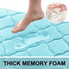 Picture of OLANLY Memory Foam Bath Mat Rug 47x20, Ultra Soft Non Slip and Absorbent Bathroom Rug, Machine Wash Dry, Comfortable, Thick Bath Rug Carpet for Bathroom Floor, Tub and Shower, Sky Blue