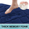Picture of OLANLY Memory Foam Bath Mat Rug 44x24, Ultra Soft Non Slip and Absorbent Bathroom Rug, Machine Wash Dry, Comfortable, Thick Bath Rug Carpet for Bathroom Floor, Tub and Shower, Navy