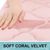 Picture of OLANLY Memory Foam Bath Mat Rug 47x24, Large Size Ultra Soft Non Slip and Absorbent Bathroom Rug, Machine Wash Dry, Comfortable, Thick Bath Rug Carpet Runner for Bathroom Floor, Tub and Shower, Pink