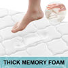 Picture of OLANLY Memory Foam Bath Mat Rug 47x20, Ultra Soft Non Slip and Absorbent Bathroom Rug, Machine Wash Dry, Comfortable, Thick Bath Rug Carpet for Bathroom Floor, Tub and Shower, White