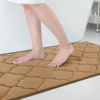 Picture of OLANLY Memory Foam Bath Mat Rug 40x32, Ultra Soft Non Slip and Absorbent Bathroom Rug, Machine Wash Dry, Comfortable, Thick Bath Rug Carpet for Bathroom Floor, Tub and Shower, Dark Beige