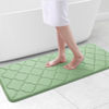 Picture of OLANLY Memory Foam Bath Mat Rug 47x20, Ultra Soft Non Slip and Absorbent Bathroom Rug, Machine Wash Dry, Comfortable, Thick Bath Rug Carpet for Bathroom Floor, Tub and Shower, Sage Green