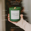 Picture of Sweet Water Decor Christmas Cookies Scented Candles - Christmas Stocking Stuffers Soy Candles Sugar Cookies Scent - Christmas Candles with 70 Hours Burn Time - 15Oz Green Matte Jar Wax Candles