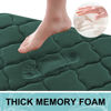 Picture of OLANLY Memory Foam Bath Mat Rug 47x17, Ultra Soft Non Slip and Absorbent Bathroom Rug, Machine Wash Dry, Comfortable, Thick Bath Rug Carpet for Bathroom Floor, Tub and Shower, Dark Green
