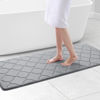 Picture of OLANLY Memory Foam Bath Mat Rug 59x24, Ultra Soft Non Slip and Absorbent Bathroom Rug, Machine Wash Dry, Comfortable, Thick Bath Rug Carpet for Bathroom Floor, Tub and Shower, Grey