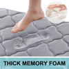 Picture of OLANLY Memory Foam Bath Mat Rug 59x24, Ultra Soft Non Slip and Absorbent Bathroom Rug, Machine Wash Dry, Comfortable, Thick Bath Rug Carpet for Bathroom Floor, Tub and Shower, Grey