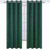 Picture of LEMOMO Blackout Curtains 66 x 84 inch/Dark Green Curtains Set of 2 Panels/Thermal Insulated Room Darkening Bedroom Curtains