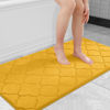 Picture of OLANLY Memory Foam Bath Mat Rug 44x24, Ultra Soft Non Slip and Absorbent Bathroom Rug, Machine Wash Dry, Comfortable, Thick Bath Rug Carpet for Bathroom Floor, Tub and Shower, Yellow