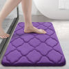 Picture of OLANLY Memory Foam Bath Mat Rug 24x16, Ultra Soft Non Slip and Absorbent Bathroom Rug, Machine Wash Dry, Comfortable, Thick Bath Rug Carpet for Bathroom Floor, Tub and Shower, Purple