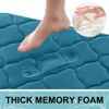 Picture of OLANLY Memory Foam Bath Mat Rug 44x24, Ultra Soft Non Slip and Absorbent Bathroom Rug, Machine Wash Dry, Comfortable, Thick Bath Rug Carpet for Bathroom Floor, Tub and Shower, Peacock Blue