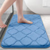 Picture of OLANLY Memory Foam Bath Mat Rug 36x24, Ultra Soft Non Slip and Absorbent Bathroom Rug, Machine Wash Dry, Comfortable, Thick Bath Rug Carpet for Bathroom Floor, Tub and Shower, Blue