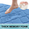 Picture of OLANLY Memory Foam Bath Mat Rug 36x24, Ultra Soft Non Slip and Absorbent Bathroom Rug, Machine Wash Dry, Comfortable, Thick Bath Rug Carpet for Bathroom Floor, Tub and Shower, Blue