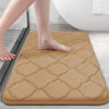 Picture of OLANLY Memory Foam Bath Mat Rug 36x24, Ultra Soft Non Slip and Absorbent Bathroom Rug, Machine Wash Dry, Comfortable, Thick Bath Rug Carpet for Bathroom Floor, Tub and Shower, Dark Beige