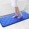 Picture of OLANLY Memory Foam Bath Mat Rug 47x20, Ultra Soft Non Slip and Absorbent Bathroom Rug, Machine Wash Dry, Comfortable, Thick Bath Rug Carpet for Bathroom Floor, Tub and Shower, Royal Blue