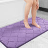 Picture of OLANLY Memory Foam Bath Mat Rug 44x24, Ultra Soft Non Slip and Absorbent Bathroom Rug, Machine Wash Dry, Comfortable, Thick Bath Rug Carpet for Bathroom Floor, Tub and Shower, Lavender