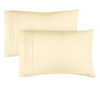 Picture of King Pillow Cases Set of 2 - Extra Soft, Hotel Quality Pillowcase Covers - Comfy Bedding for Women, Men, Kids & Teens - Machine Washable Pillow Protectors - 2 Piece - King Size Off White Pillow Cover