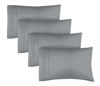Picture of CGK Unlimited Queen Size Microfiber Pillowcase Set of 4 - Soft, Premium Quality, Machine Washable, 20x40, 20x36 & 20x48 Pillows for Sleeping - Steel Blue
