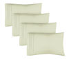 Picture of Queen Size Pillow Cases Set of 4 - Extra Soft Pack of 4 Pillowcases - Hotel Luxury Pillowcases - Machine Washable Pillow Protectors - 20x40 Pillow Cases 4 Piece - Queen Light Sage Green Pillow Covers