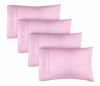 Picture of Queen Size Pillow Cases Set of 4 - Extra Soft Pack of 4 Pillowcase Covers - Hotel Luxury Pillowcases - Machine Washable Pillow Protectors - 20x40 Pillow Cases 4 Piece - Queen Light Pink Pillow Covers