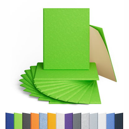 Picture of Amantech 12 Pack Acoustic Panels Self Adhesive Sound Proof Foam, High Density Sound Acoustic Panel, 16X12X0.4 Inch Rectangle Panels in Home, Office, Reccording Room, Studio,and More(Fruit Green)