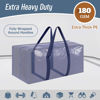 Picture of 6 Pack Extra Heavy Duty Large Moving Bags with Strong Zipper & Comfortable Handles, Sturdy & Durable Clothes Storage Bags Totes Bins, Blue Packing Bags Moving Boxes College Moving Supplies, Dark Blue
