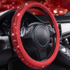 Picture of CAR PASS Bling Diamond Leather Steering Wheel Cover, with Bling Sparkly Crystal Glitter Rhinestones Universal Fit 14" 1/2-15" Car Wheel Protect for Women Girl Fit Suvs,Vans,Sedans,Cars,Trucks, Red