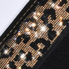 Picture of CAR PASS Bling Diamond Car Floor Mats, Shining Rhinestone Carpet Sparkly Glitter Crystal with Anti-Slip PVC Heel Pad Waterproof Universal Fit Automotive SUV,Sedan,Van,Cute Girl Women,4pcs Gold Leopard