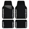 Picture of CAR PASS Bling Car Mats Shining Diamond Carpet Crystal Rhinestone Sparkly Glitter Floor Mats with Anti-Slip PVC Pad Universal Fit Automotive SUV,Sedan,Van,4pcs for Girl Women, Black Sliver Diamond
