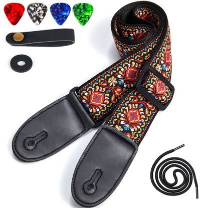 Picture of WOGOD Guitar Strap (Red Jacquard)