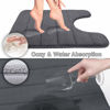 Picture of Yimobra Memory Foam Toilet Bath Mat U-Shaped, 24 X 20 Inches,Soft and Comfortable, Super Water Absorption, Non-Slip, Machine Wash and Easier to Dry for Bathroom Commode Contour Rug, Dark Gray