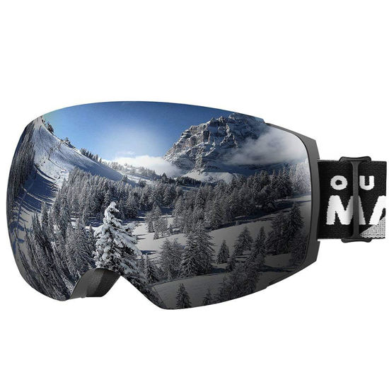 Picture of OutdoorMaster Ski Goggles PRO - Frameless, Interchangeable Lens 100% UV400 Protection Snow Goggles for Men & Women (VLT 10% Grey Lens Free Protective Case)