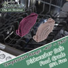 Picture of AUOON Clip On Strainer Silicone for All Pots and Pans, Pasta Strainer Clip on Food Strainer for Meat Vegetables Fruit Silicone Kitchen Colander (Almond Rose)