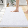 Picture of Smiry Luxury Chenille Bathroom Rugs 30x20, Extra Soft and Absorbent Shaggy Bath Mat, Machine Washable, Non-Slip Plush Carpet Runner for Tub, Shower, and Floor, Home Decor Accessories, White