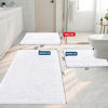 Picture of Smiry Luxury Chenille Bathroom Rugs 30x20, Extra Soft and Absorbent Shaggy Bath Mat, Machine Washable, Non-Slip Plush Carpet Runner for Tub, Shower, and Floor, Home Decor Accessories, White