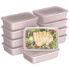 Picture of Bentgo 20-Piece Lightweight, Durable, Reusable BPA-Free 1-Compartment Containers - Microwave, Freezer, Dishwasher Safe - Blush Pink