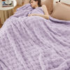 Picture of Bedsure Lavender Fog Fleece Blanket for Couch - Super Soft Cozy Queen Blankets for Women, Cute Small Throws for Girls, 90x90 Inches
