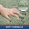 Picture of Smiry Luxury Chenille Bath Rug 30''x20'', Extra Soft and Absorbent Shaggy Bathroom Mat Rugs, Machine Washable, Non-Slip Plush Carpet Runner for Tub, Shower, and Bath Room, Sage Green
