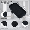 Picture of MicoYang Silicone Bathroom Soap Dishes with Drain Spout-Bathroom and Kitchen Sink Organizer,Sponge Holder,Dish Soap Tray,Perfect for Dispenser,Scrubber,Bottle,Cup on Sink or Counter-Black 9.6"×5.3"
