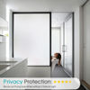 Picture of Coavas Window Privacy Film Frosted Glass Static Cling UV Sun Blocking Heat Control Window Tint Day and Night Insulation Home Bathroom Door Decorative Frosting Cover (17.5 x 118.1 Inch, Pure)