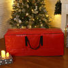 Picture of Sattiyrch Christmas Tree Storage Bag- 2 pack - Fits Up to 7.5ft Xmas Disassembled Trees with Durable Reinforced Handles & Dual Zipper -Waterproof Material Protects from Dust,Moisture(Red, 7.5ft)