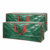 Picture of Christmas Tree Storage Bag- 2 pack - Fits Up to 7.5ft Xmas Disassembled Trees with Durable Reinforced Handles & Dual Zipper -Waterproof Material Protects from Dust,Moisture(Green, 7.5ft)