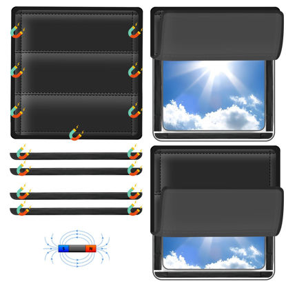 Picture of RV Skylight Cover, Magnetic RV Vent Cover for Roof16 ¼ (L) x 16 ¼" (W), RV Blackout Window Cover with UV Protection and Foldable Magnet Design, Waterproof Fabric, Reflective