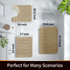 Picture of Yimobra Memory Foam Bath Mat Rug, 24 x 17 Inches, Comfortable, Soft, Non-Slip, Super Absorbent, Quick Drying Bathroom Rug for Floor, Tub & Shower, Machine Washable, Thick, Pale Khaki