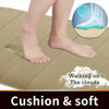 Picture of Yimobra Memory Foam Bath Mat Rug, 24 x 17 Inches, Comfortable, Soft, Non-Slip, Super Absorbent, Quick Drying Bathroom Rug for Floor, Tub & Shower, Machine Washable, Thick, Pale Khaki